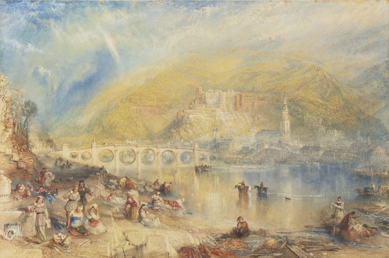 Pohled na Heidelberg s duhou od Joseph Mallord William Turner