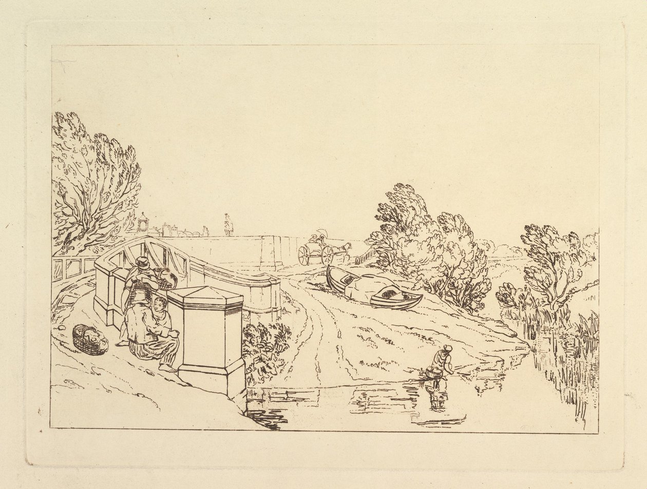 Sběrači řeřichy Liber Studiorum, část XIII, 1819. od Joseph Mallord William Turner