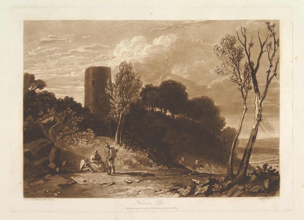 Winchelsea Sussex Liber Studiorum, část IX, deska 42, 23. dubna 1812. od Joseph Mallord William Turner