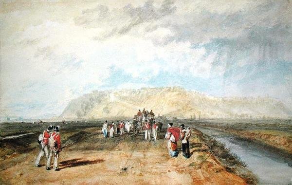 Winchelsea, Sussex, z Rye Road (akvarel na papíře) od Joseph Mallord William Turner