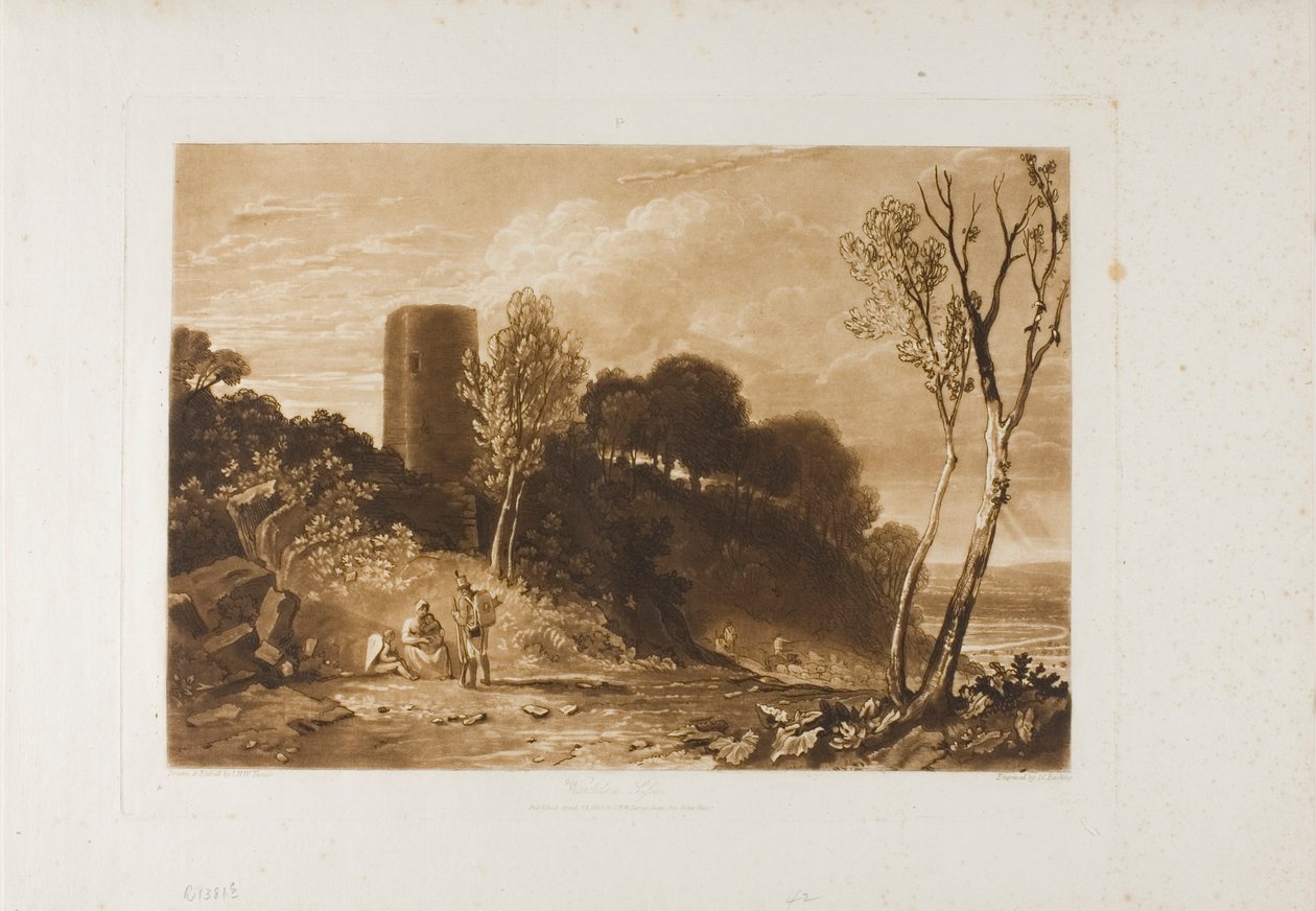Winchelsea, Sussex, talíř 42 od LIBER STUDIORUM od Joseph Mallord William Turner
