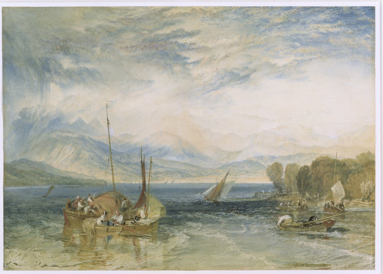 Windermere, 1821 (wc na papíře) (po restaurování) od Joseph Mallord William Turner
