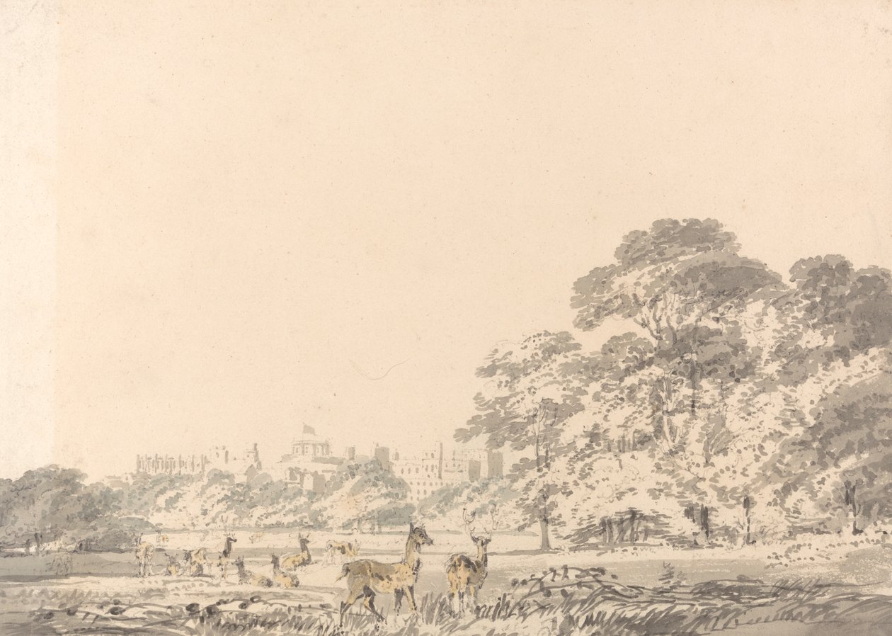 Zámek Windsor a park s jeleny od Joseph Mallord William Turner