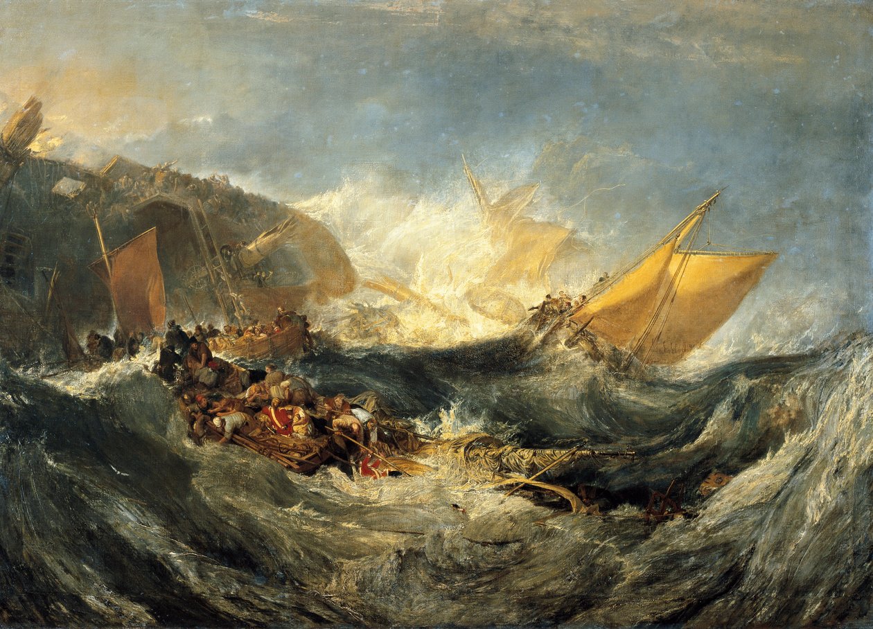 Ztroskotání dopravní lodi, asi 1810 (olej na plátně) od Joseph Mallord William Turner