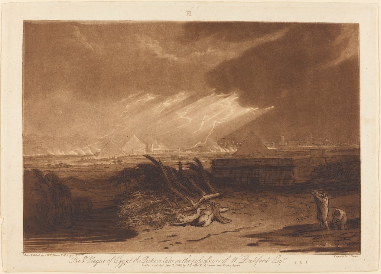 Pátá egyptská rána od Joseph Mallord William Turner and Charles Turner