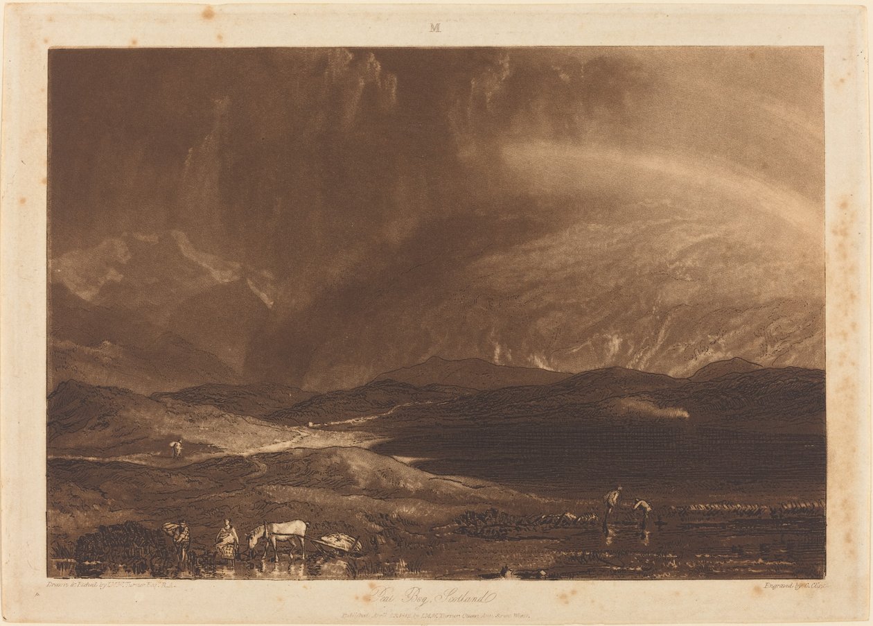 Rašeliniště, Skotsko od Joseph Mallord William Turner and George Clint