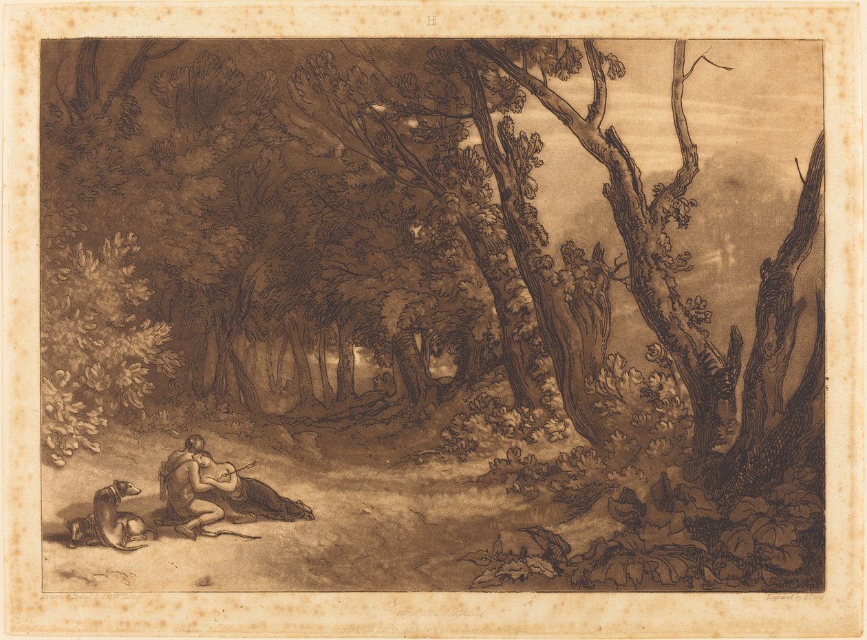Procris a Cephalus od Joseph Mallord William Turner and George Clint