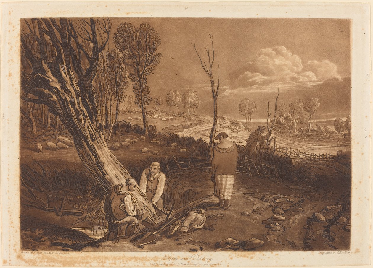 Zajištění a příkopy od Joseph Mallord William Turner and J.C. Easling
