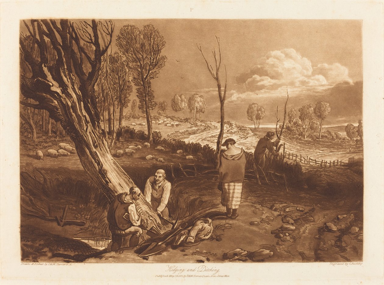 Zajištění a příkopy od Joseph Mallord William Turner and J.C. Easling