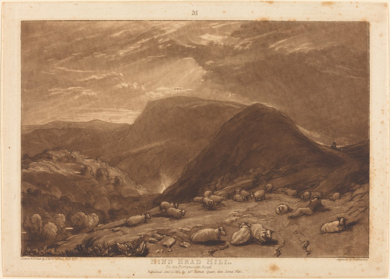 Hind Head Hill od Joseph Mallord William Turner and Robert Dunkarton