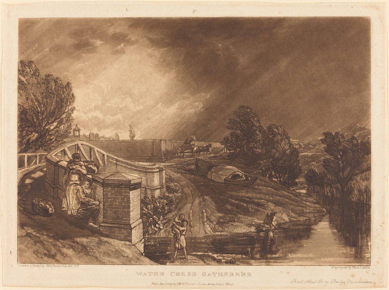Sběrači řeřichy od Joseph Mallord William Turner and Thomas Goff Lupton