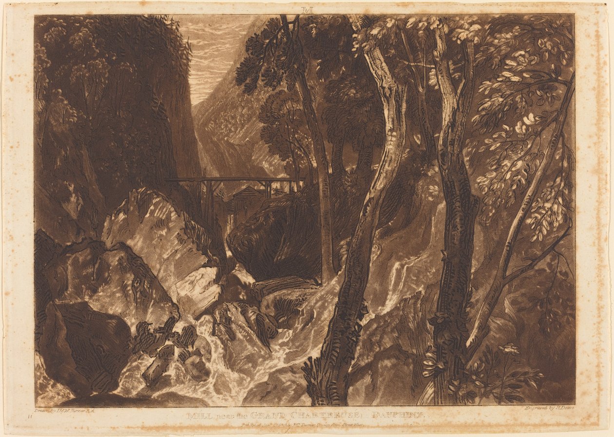 Mlýn poblíž Grand Chartreuse od Joseph Mallord William Turner and Warren B. Davis