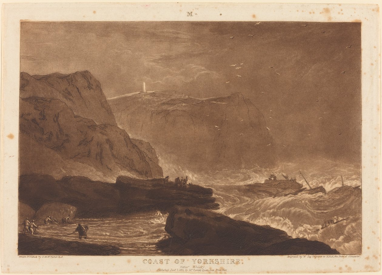 Pobřeží Yorkshire od Joseph Mallord William Turner and William Say