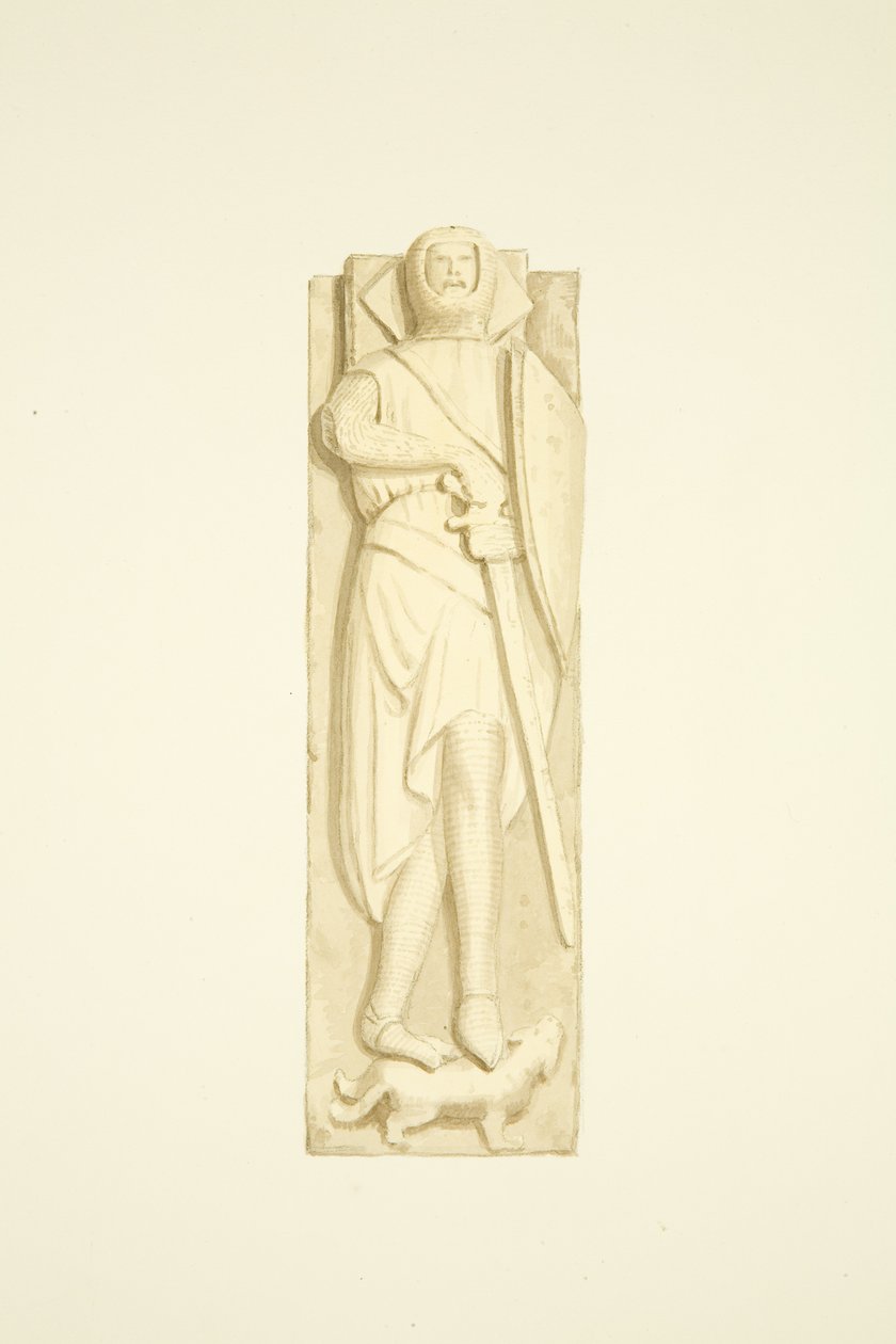 Podobizna Roberta de Berkeley v St Mary Redcliffe (akvarel na papíře) od Joseph Manning