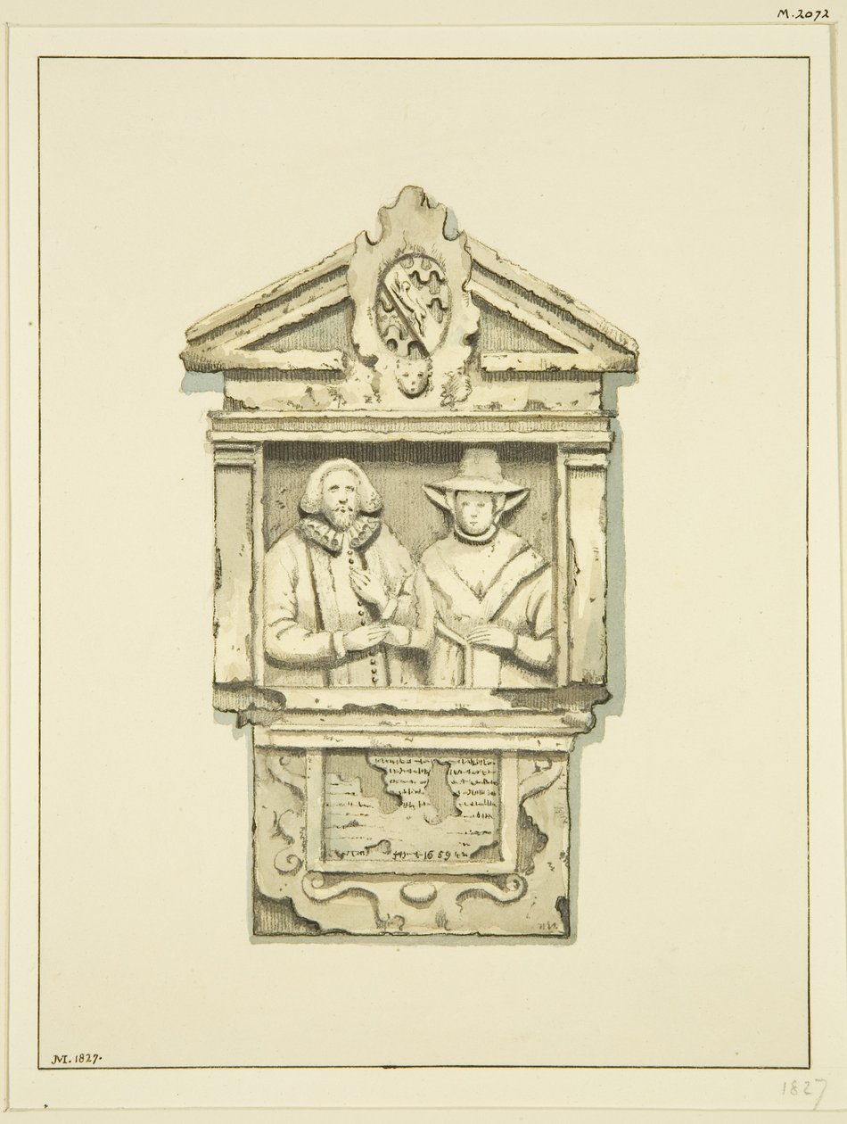 Památník na hřbitově svatého Tomáše (akvarel na papíře) od Joseph Manning