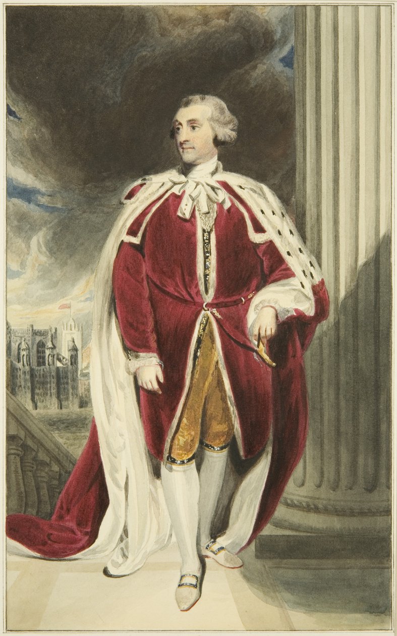 Portrét vévody z Portlandu v Mansion House, Queen Square (akvarel na papíře) od Joseph Manning