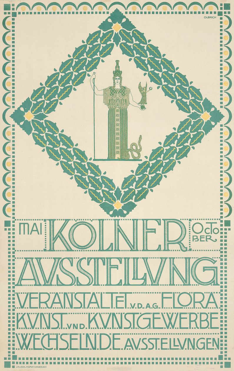 Plakát pro kolínský umělecký festival 1905, 1905 od Joseph Maria Olbrich