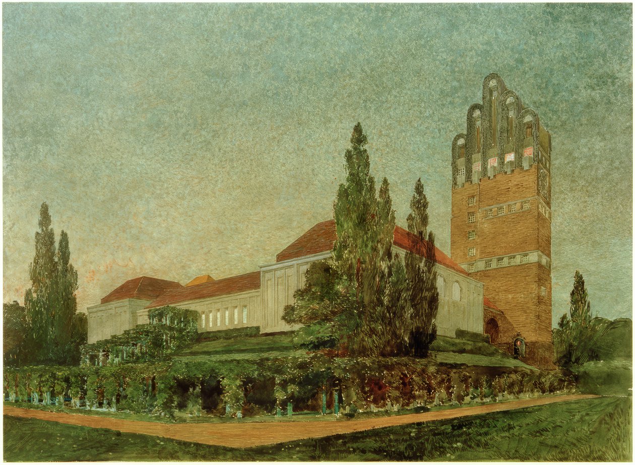 Darmstadt, Mathildenhöhe, výstavní budova od Joseph Maria Olbrich