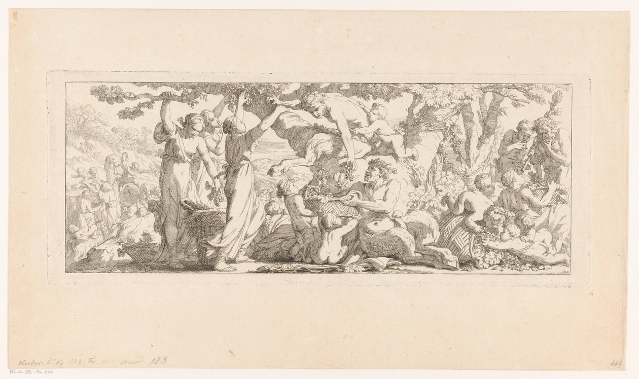 Sbírání hroznů Les travaux de la vendange (název série) od Joseph Marie Vien (I)