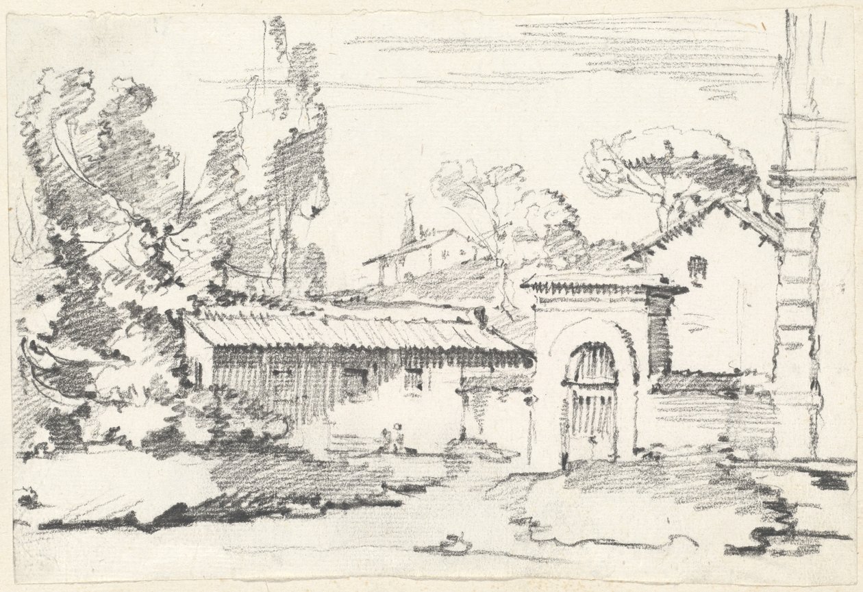 Vstup do zahrad Villa Giulia od Joseph Marie Vien