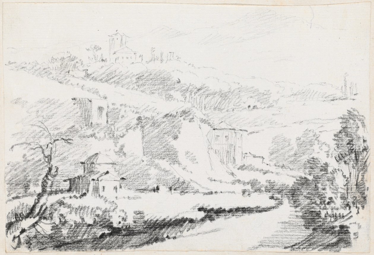 Krajina v Alban Hills od Joseph Marie Vien