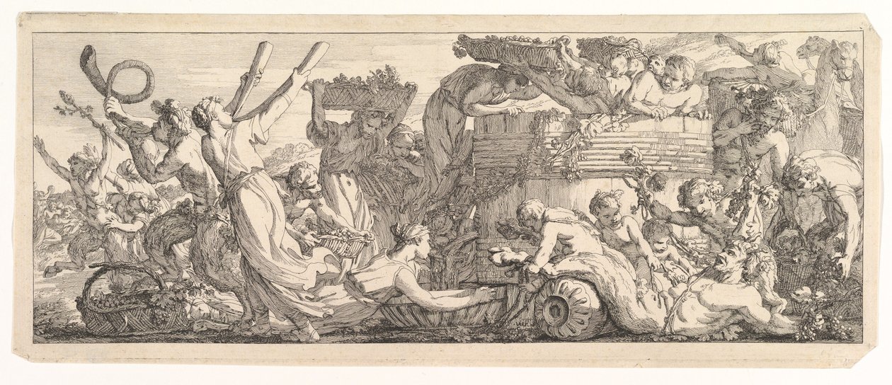 Příchod vinné kádě, cca 1755. od Joseph Marie Vien the Elder
