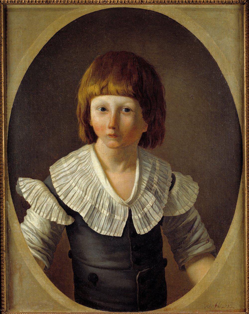 Portrét Ludvíka XVII. (1785-1795) v chrámovém vězení Obraz Joseph Marie Vien mladý (1762-1848) 1793 Ne. 0,6x0,48 m Paříž, Musee Carnavalet od Joseph Marie, the Elder Vien