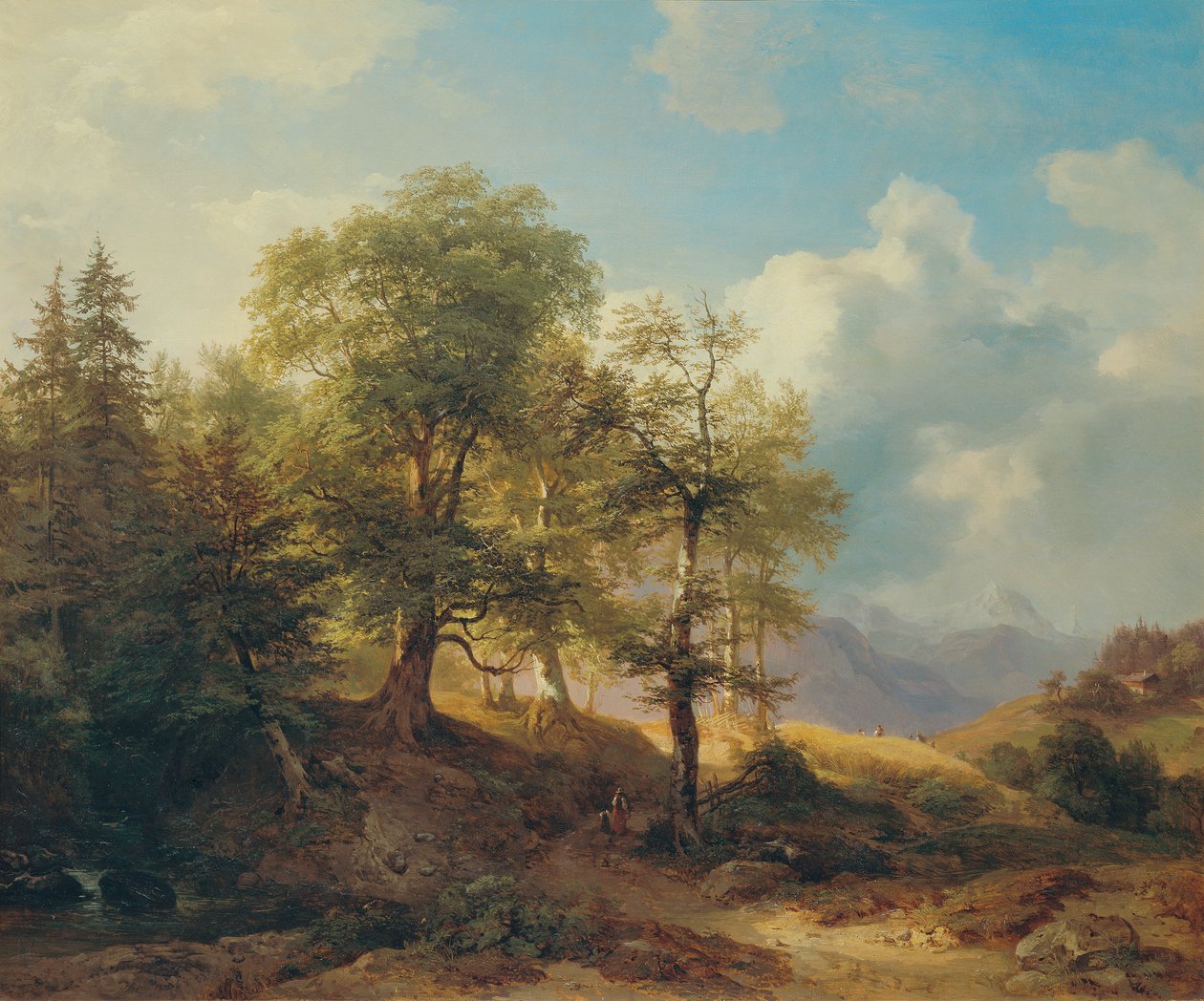 Letní krajina ve vysokých horách od Joseph Martin Höger