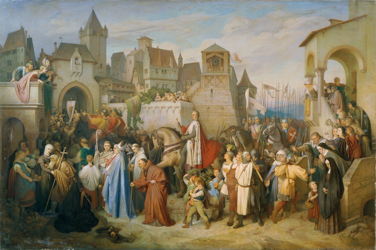 Vévoda Leopold Slavný vstup do Vídně po křížové výpravě v roce 1219 od Joseph Mathias von Trenkwald