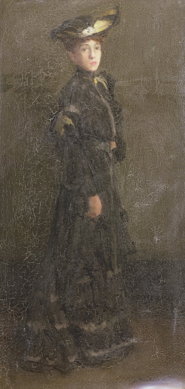 Pařížská dáma (olej na plátně) od Joseph Milner Kite
