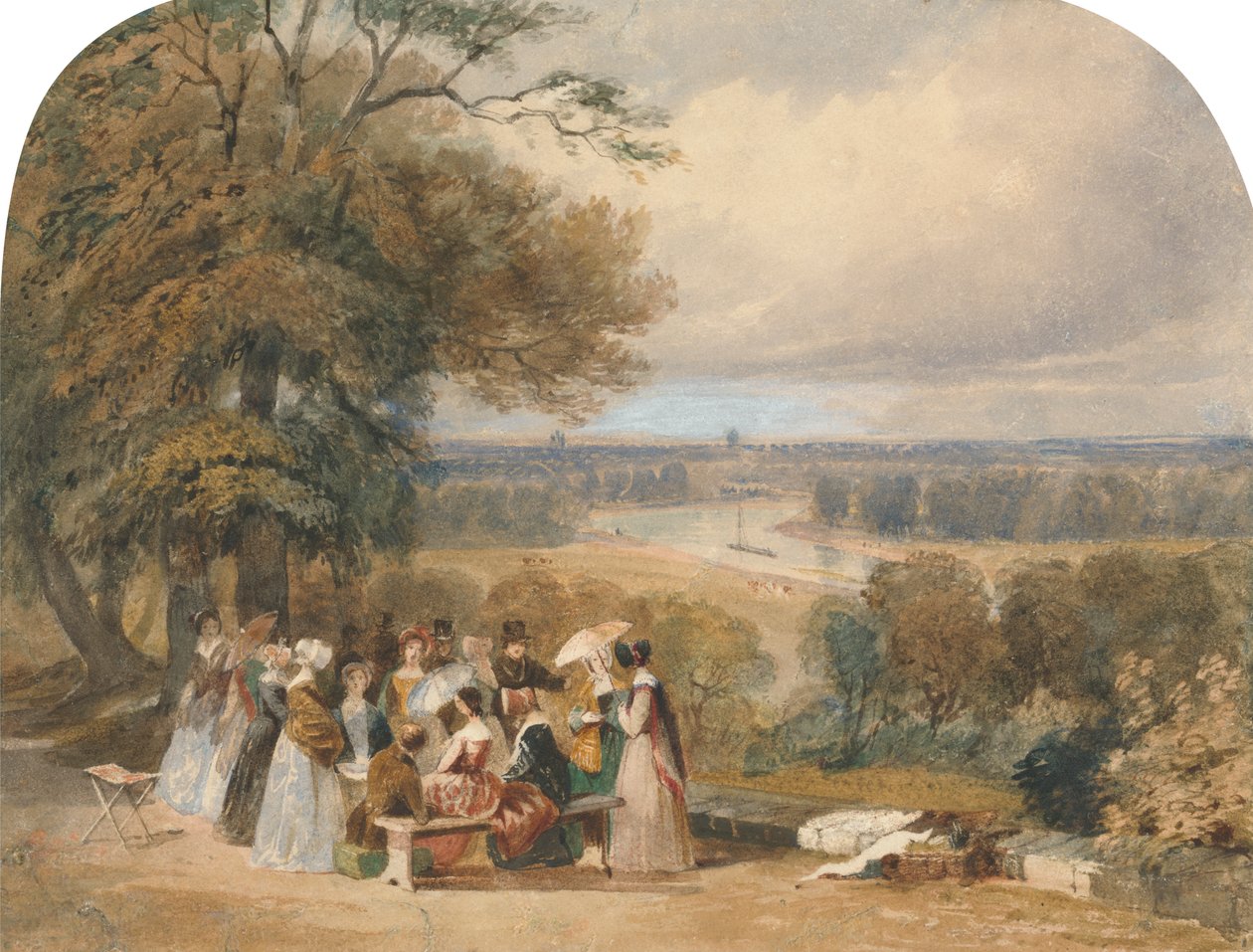 Piknik na Richmond Hill od Joseph Murray Ince