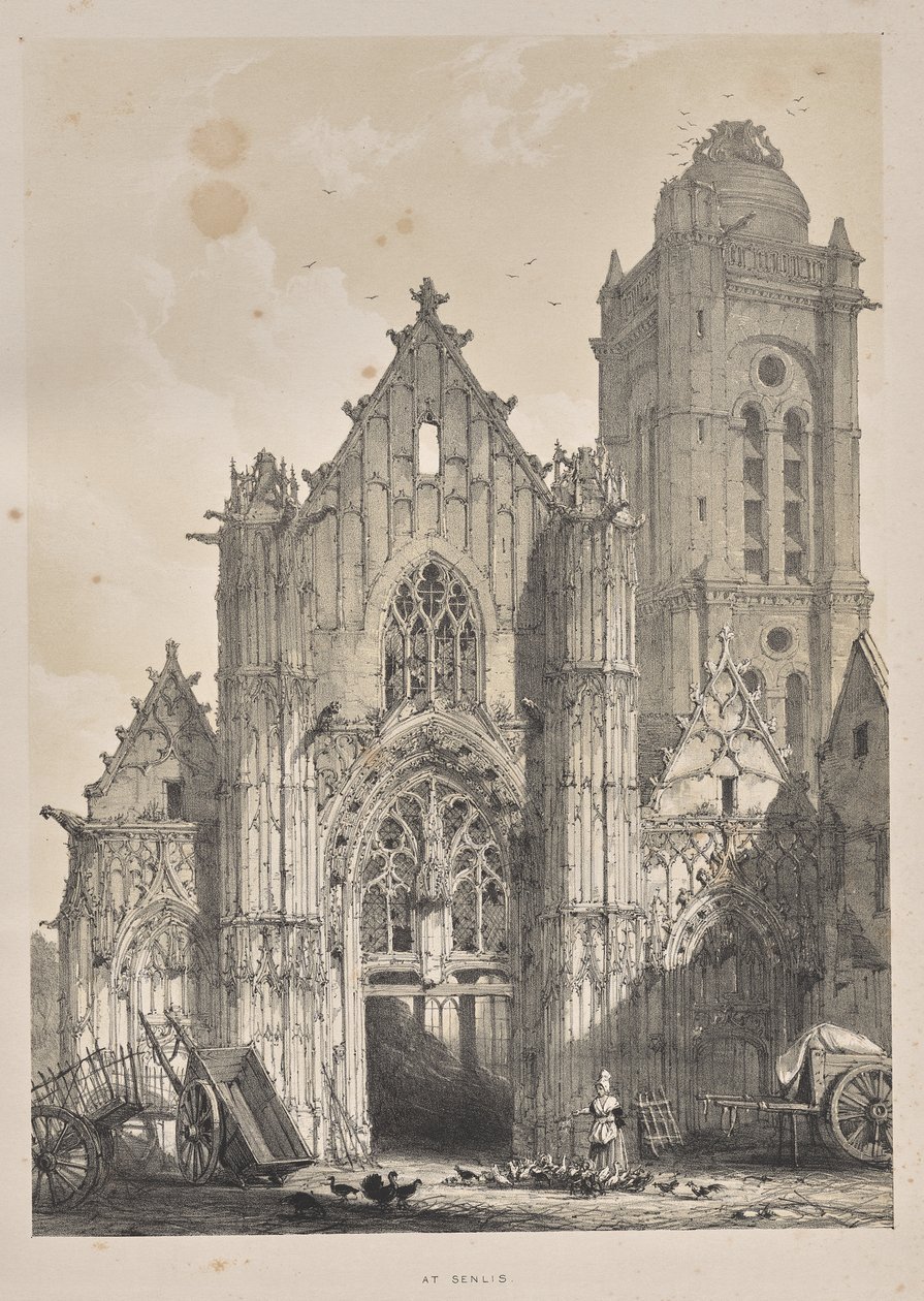 Architektura středověku: V Senlis od Joseph Nash