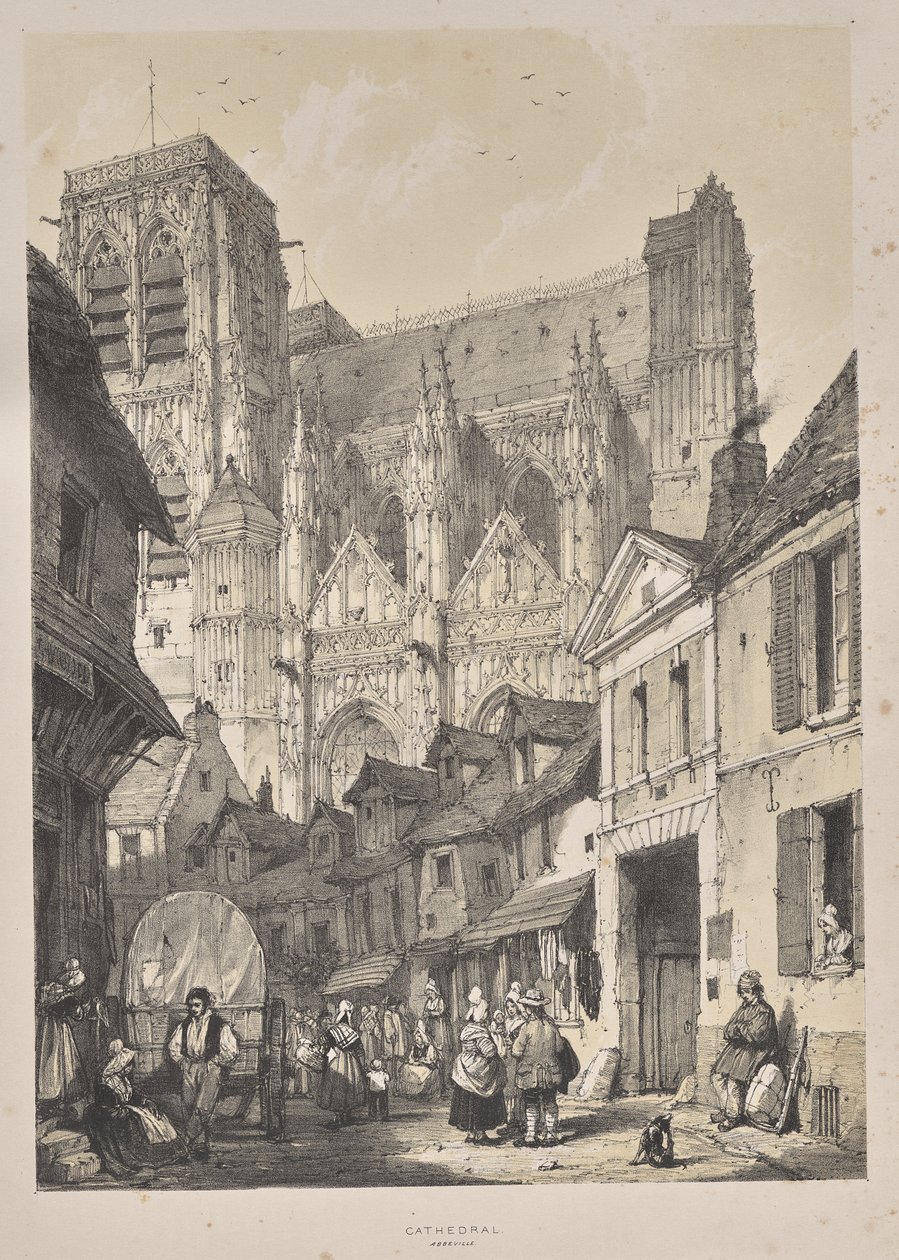Architektura středověku: Katedrála, Abbeville od Joseph Nash