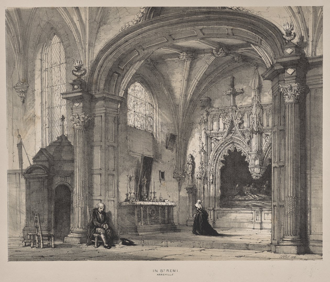Architektura středověku: V St. Remi, Abbeville od Joseph Nash