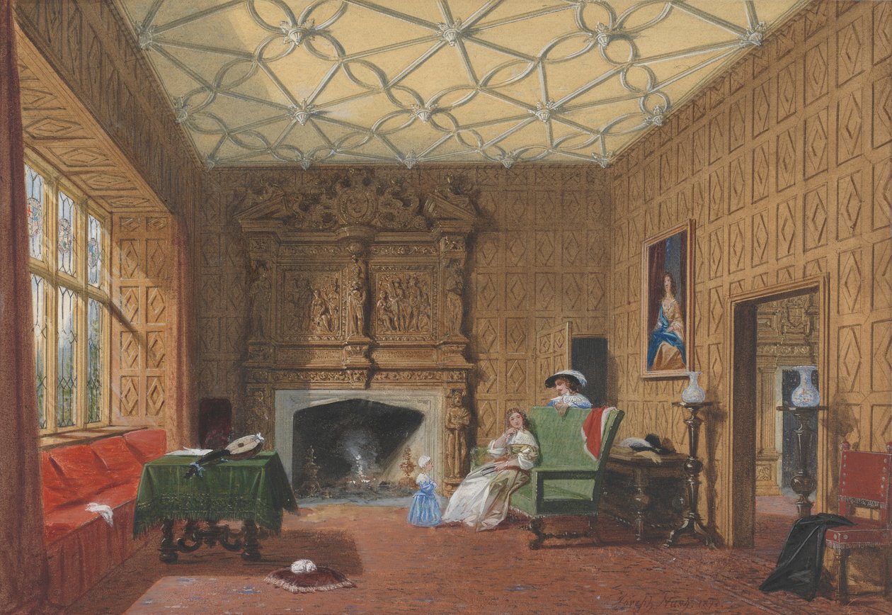 Levens, Westmoreland, Malý salon od Joseph Nash