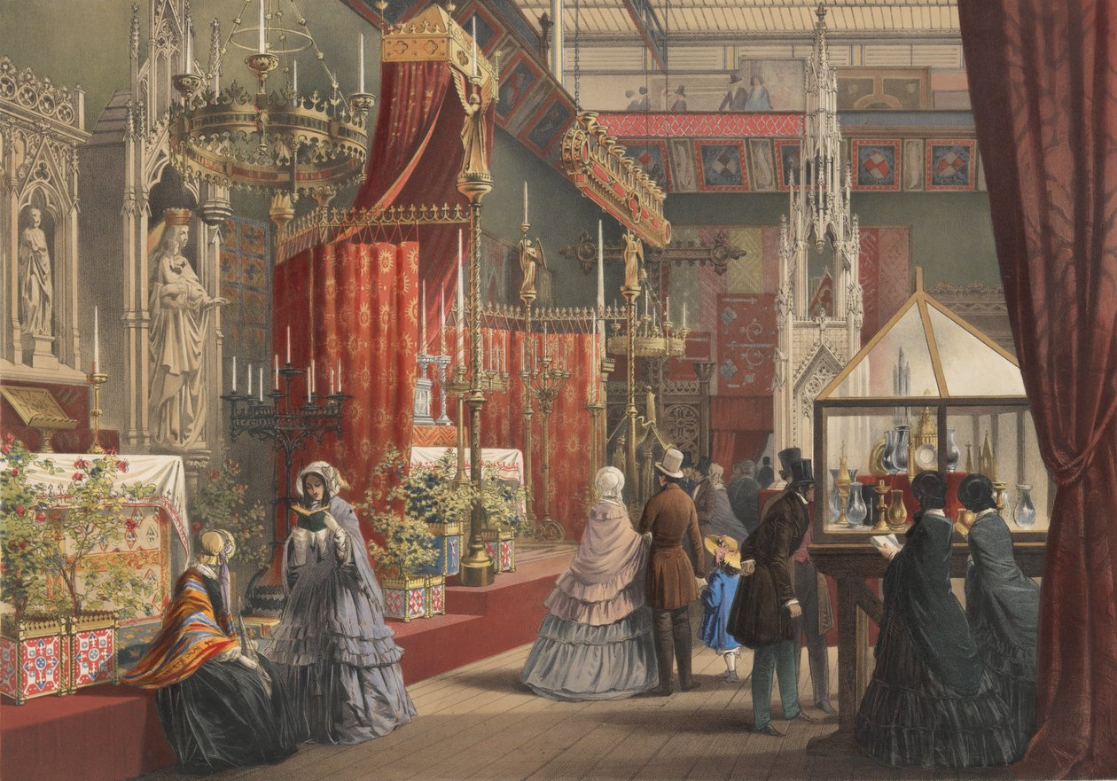 Středověký dvůr: Velká výstava 1851, 1854. od Joseph Nash