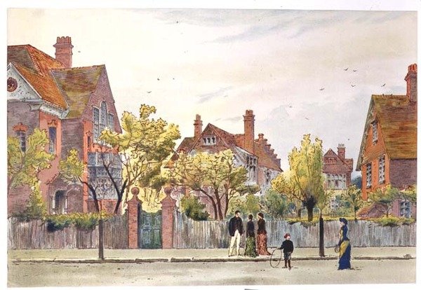 Newton Grove: Bedford Park od Joseph Nash