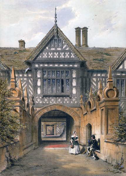 Speke Hall, Lancs od Joseph Nash
