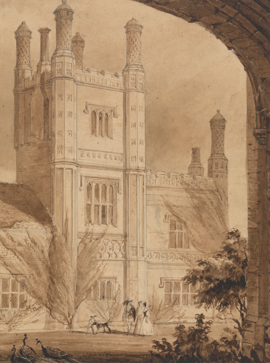 The Tower of the Manor House, East Barsham, Norfolk od Joseph Nash