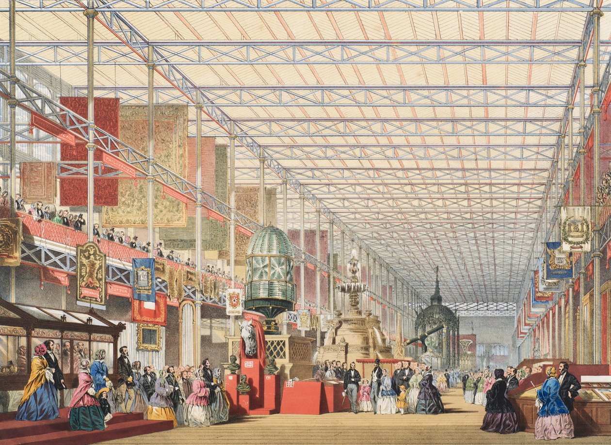 Pohled na Velkou výstavu v roce 1851: British Nave, 1854 od Joseph Nash