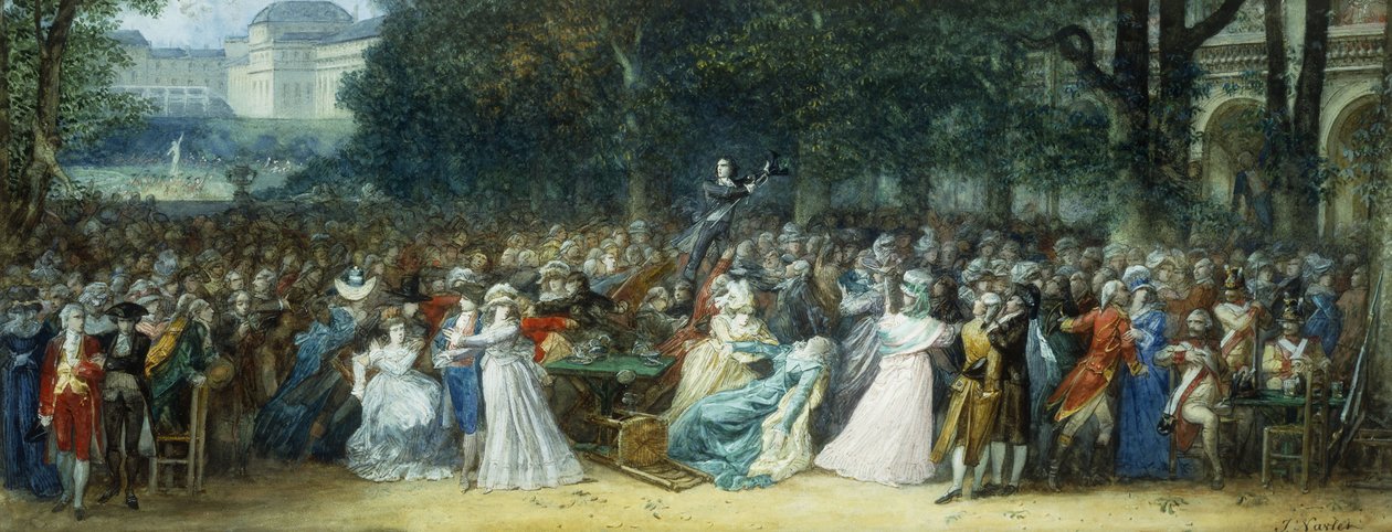 Camille Desmoulins v Palais Royale od Joseph Navlet