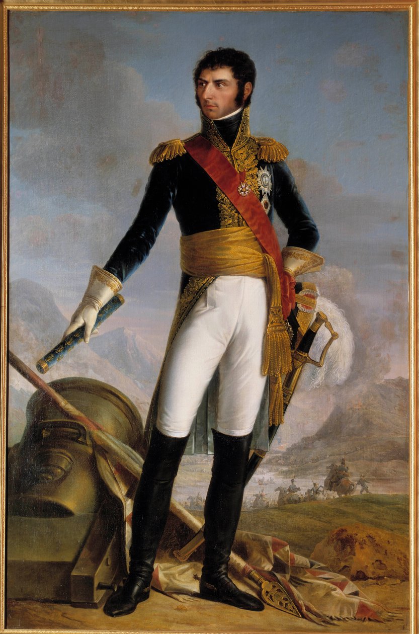 Celovečerní portrét Jean Baptiste Jules Bernadotte (1763-1844), princ z Ponte Corvo, poté Karel Jean XIV., švédský král v roce 1818, zastoupen v roce 1804 Obraz Joseph Nicolas Jouy (1809-1880) 1852. Rozměr 2,1x1,4 Pan. od Joseph Nicolas Jouy
