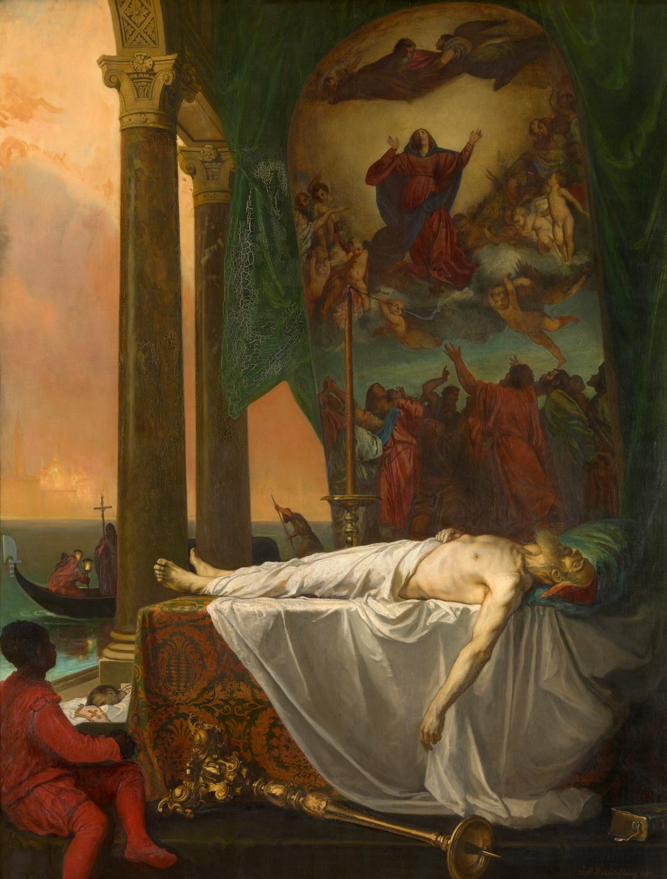 Titian ležící ve státě u Palazzo Barberino (olej na plátně) od Joseph Nicolas Robert Fleury