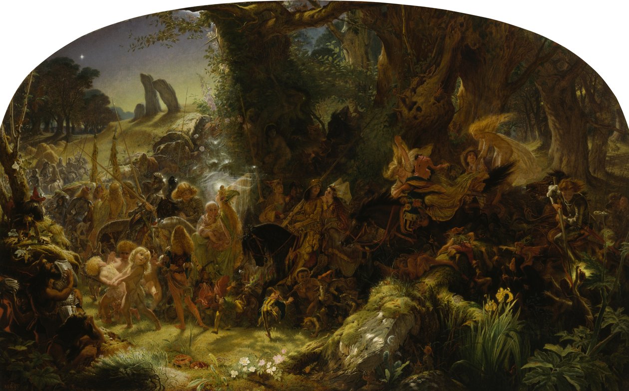 The Fairy Raid: Carrying off a Changeling - Midsummer Eve od Joseph Noel Paton
