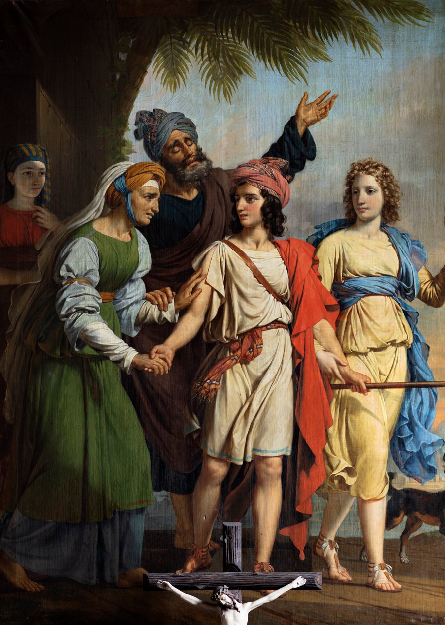 Odchod mladého Tobiáše od Jozefa Paelincka, první polovina 19. století (olej) od Joseph Paelinck