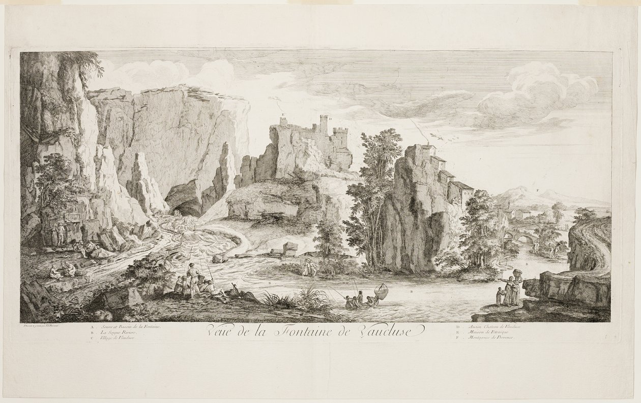 Veue de la Fontaine de Vaucluse od Joseph Parrocel