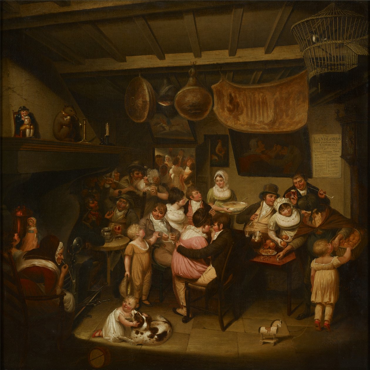 Eccles Wakes: Interiér Ale-House (olej na plátně) od Joseph Parry