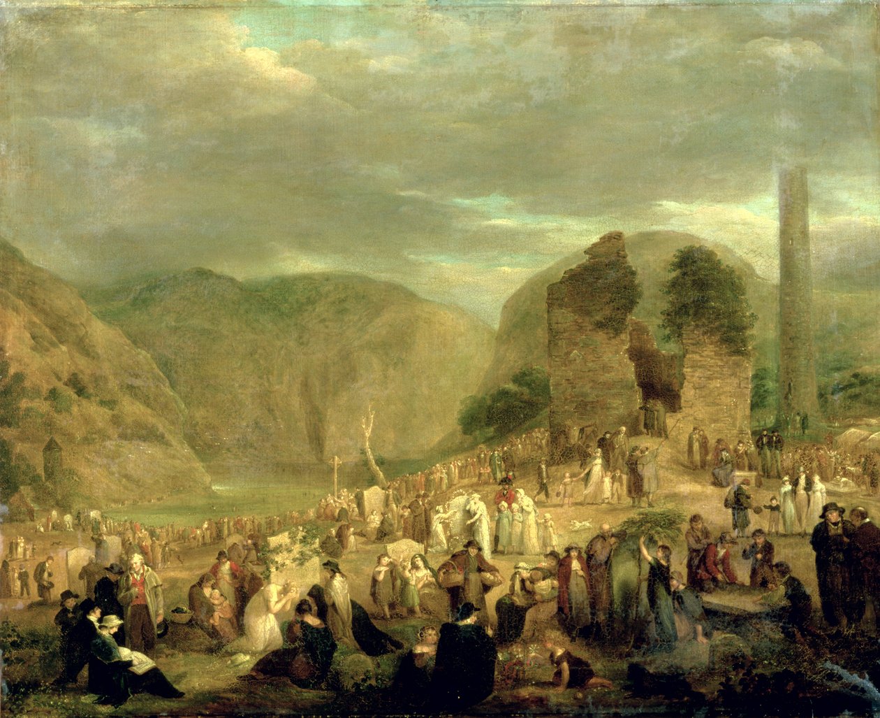 Den všech duší na hřbitově v Glendalough od Joseph Peacock