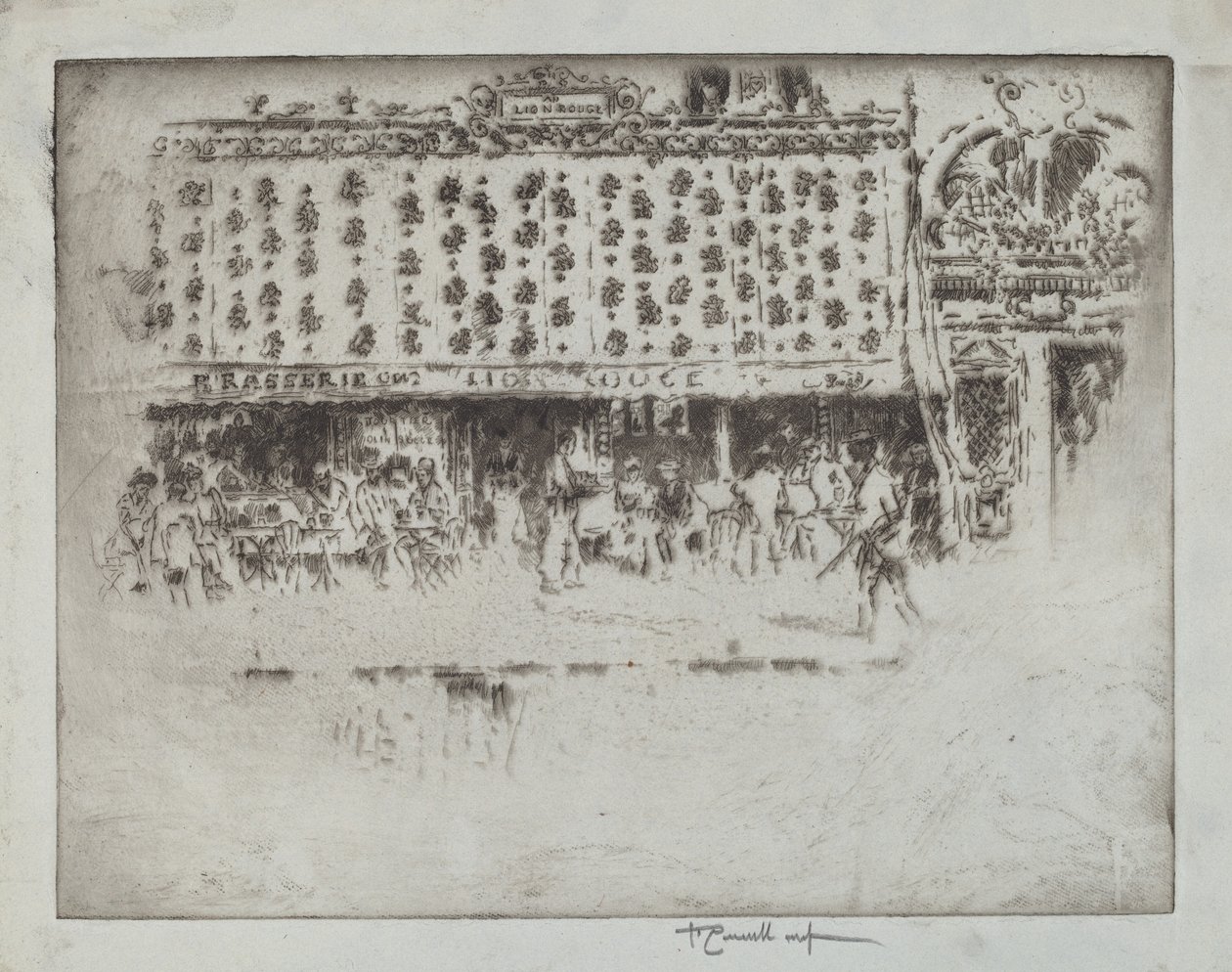 Brasserie, Au Lion Rouge od Joseph Pennell
