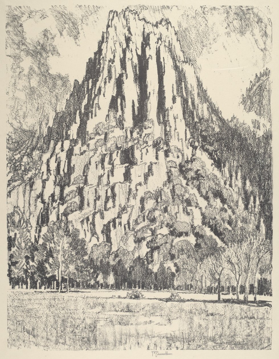 Opěry, Yosemite od Joseph Pennell